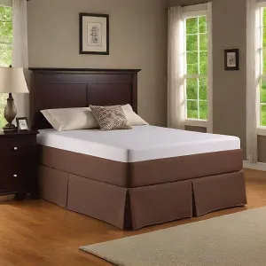 12 Inches Drop Bed Skirt Solid Chocolate Egyptian Cotton 1000TC