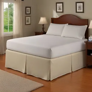 14 Inches Drop Bed Skirt Ivory Solid Egyptian Cotton 1000TC