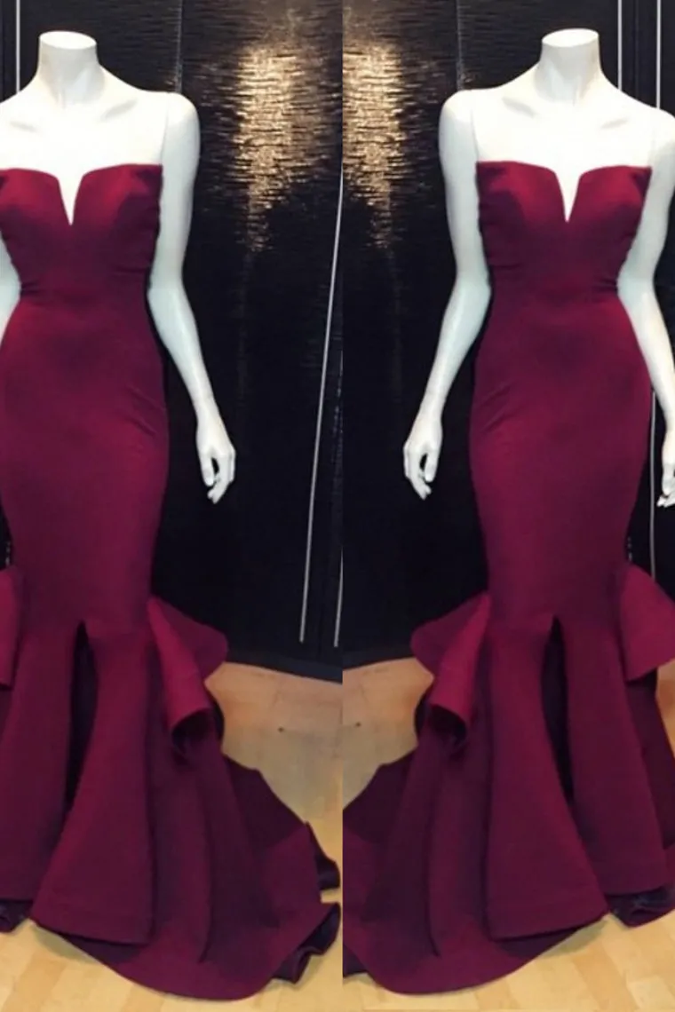 2024 Notched Neckline Prom Dresses Satin Mermaid/Trumpet