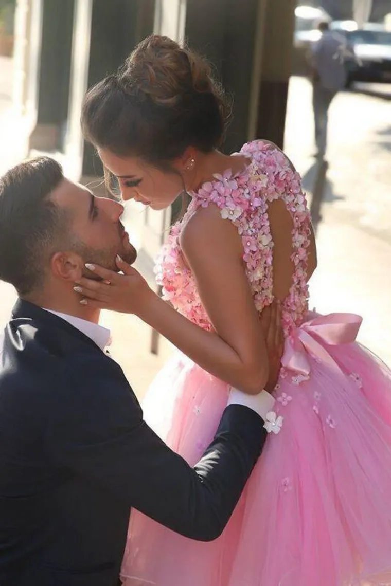 2024 Straps Homecoming Dresses A Line Tulle With Handmade Flowers