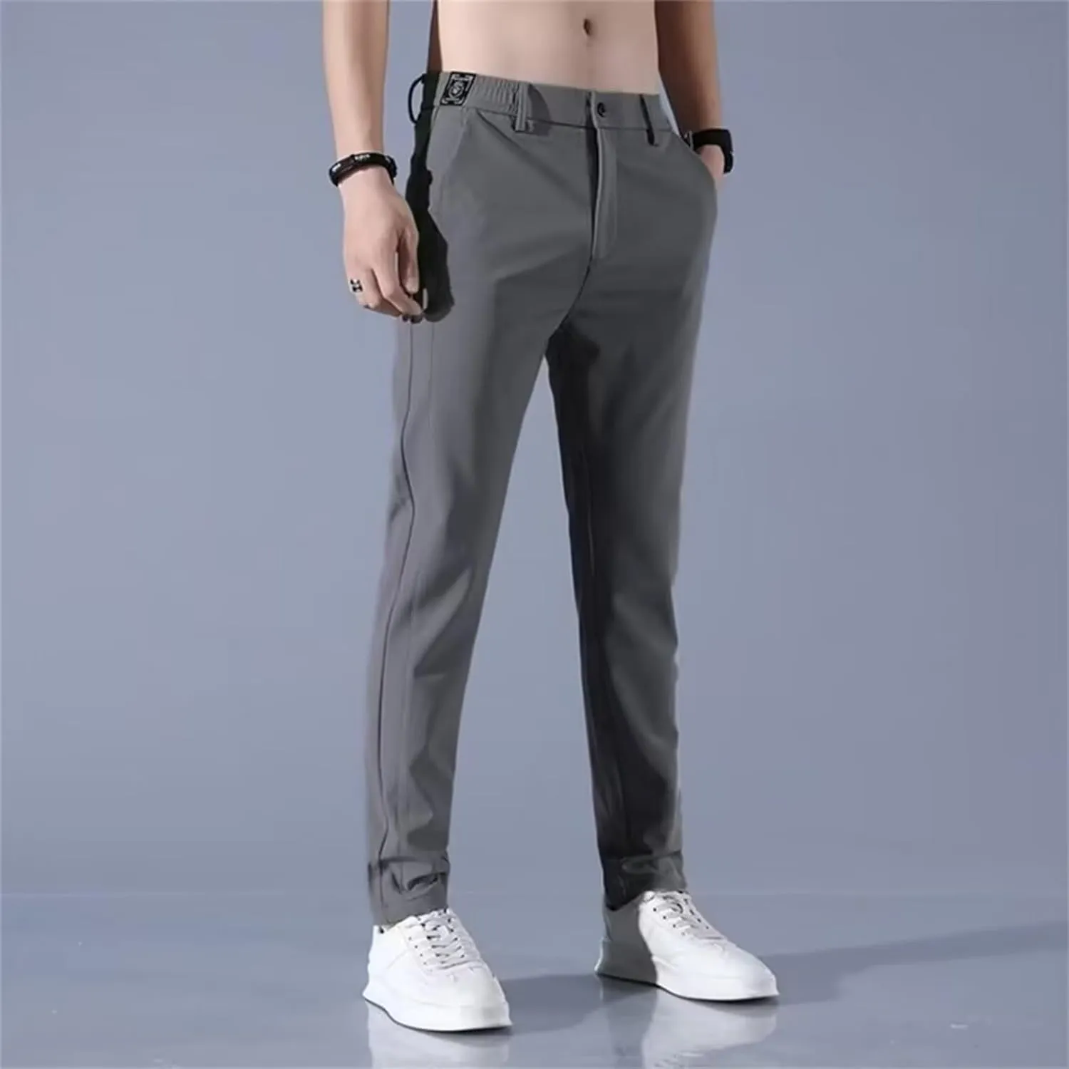 2025 Summer Men's Casual Pants Loose Straight Leg Business Pants