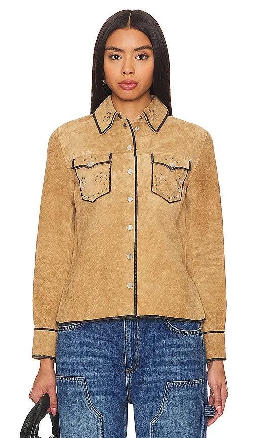ALLSAINTS Karlson Lea Shirt in Tan