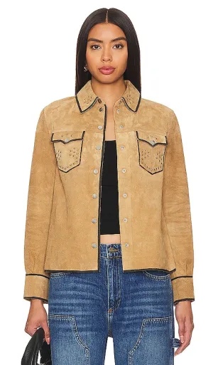 ALLSAINTS Karlson Lea Shirt in Tan
