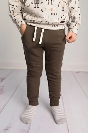 Ash Brown Bamboo Jogger Pants