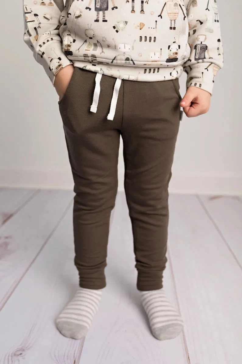 Ash Brown Bamboo Jogger Pants