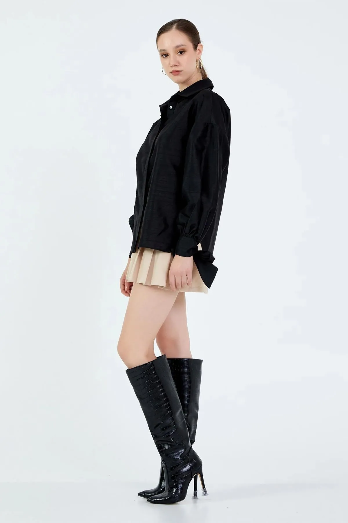 Backless Shirt Black