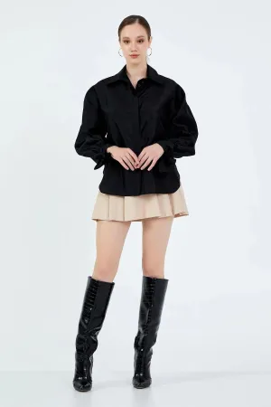 Backless Shirt Black