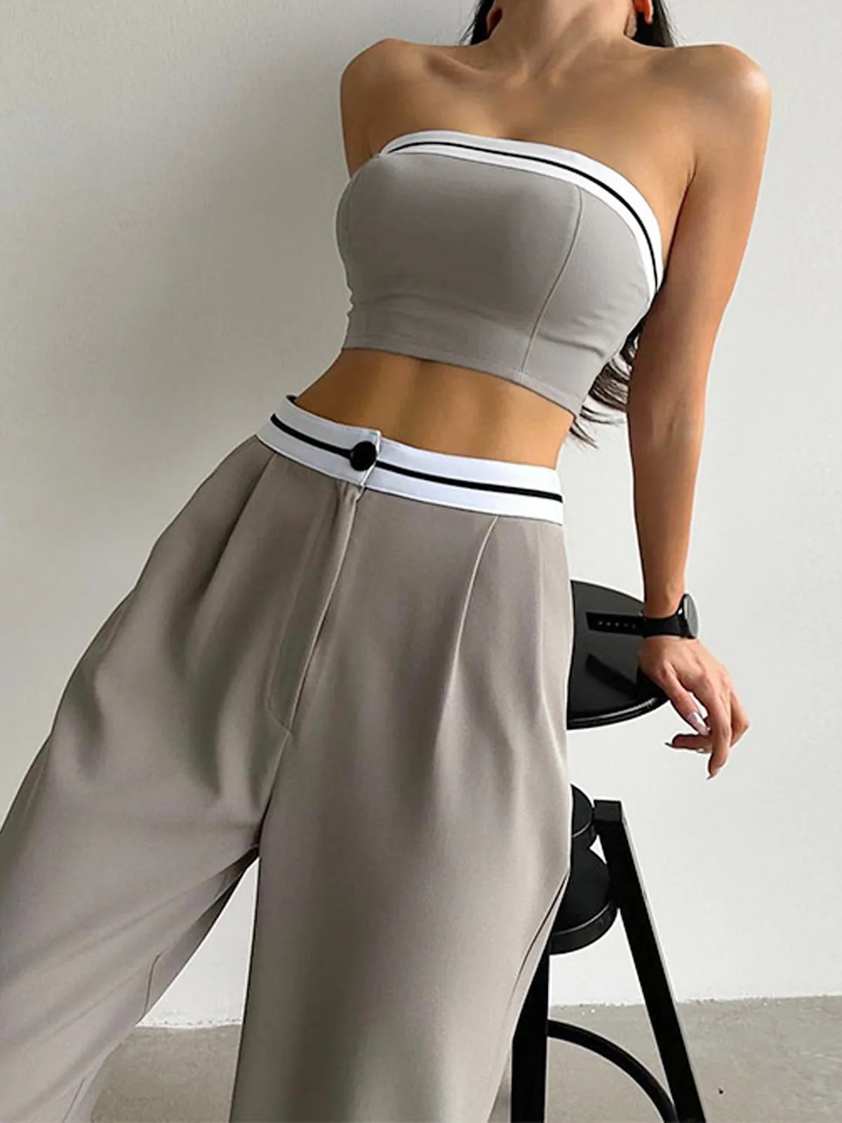 Bandeau Top Twee-delige Set