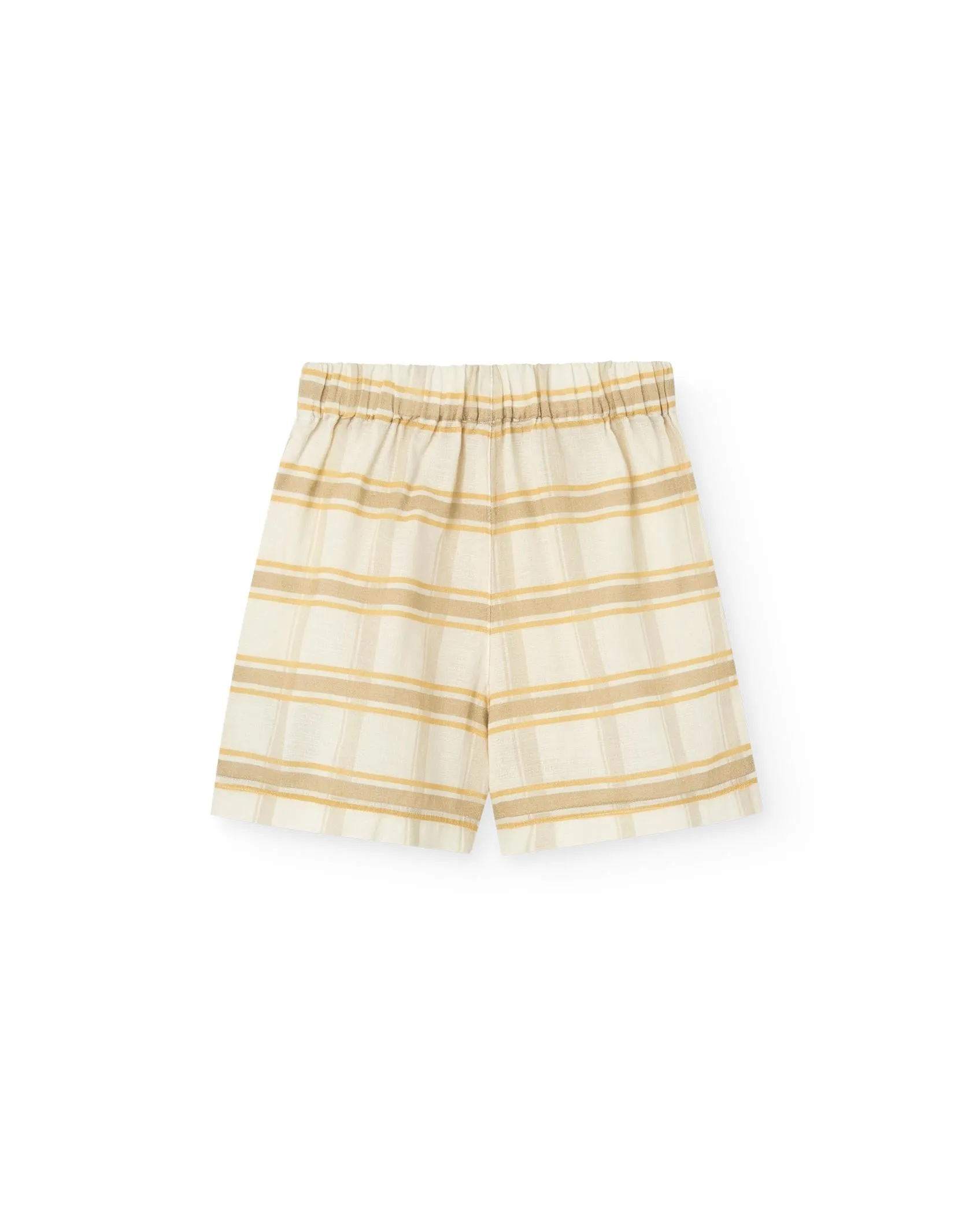 Beige Shield Bee Bermuda Shorts