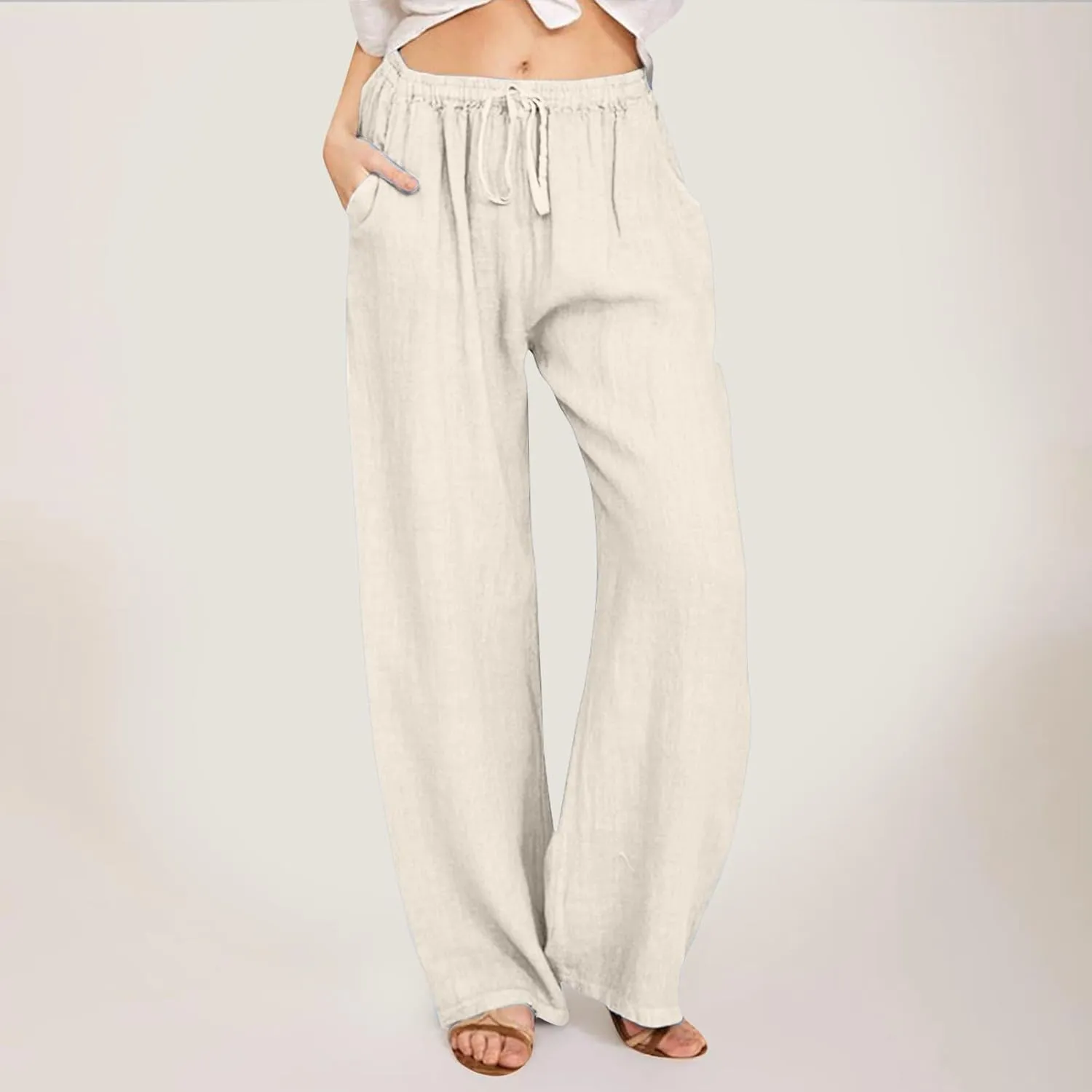 Bootcut Jeans for Women Winter Velvet Outfits Trousers with Pockets Straight Leg Straight Leg