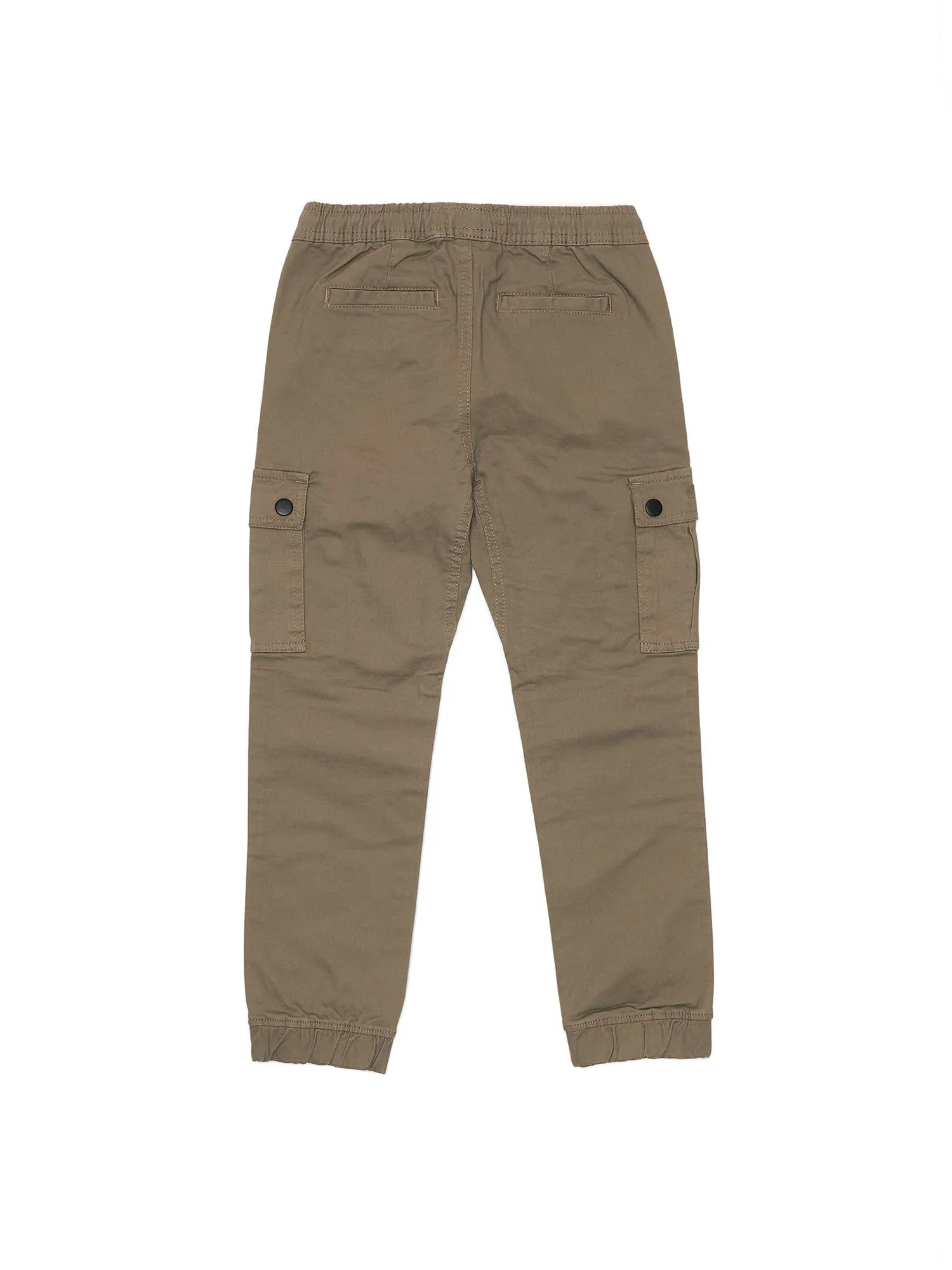 Boys Cargo Twill Joggers - Light Olive
