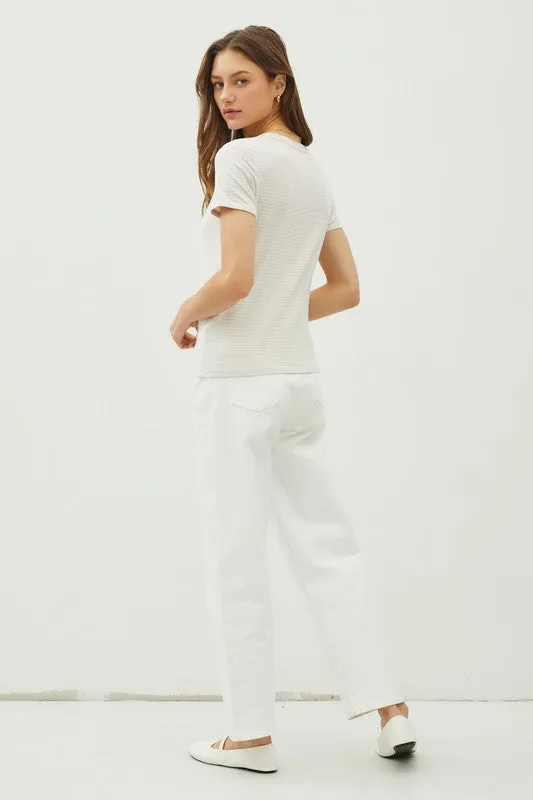 Casual Slim Stripe Baby Shirt