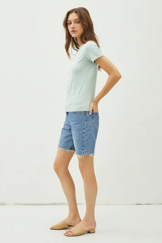 Casual Slim Stripe Baby Shirt
