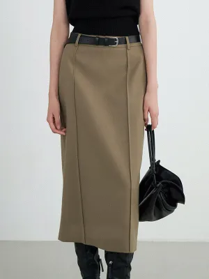 CHICMY-Graduation gift, graduation evening dress Split-Back Solid Color Loose High Waisted Skirts Bottoms