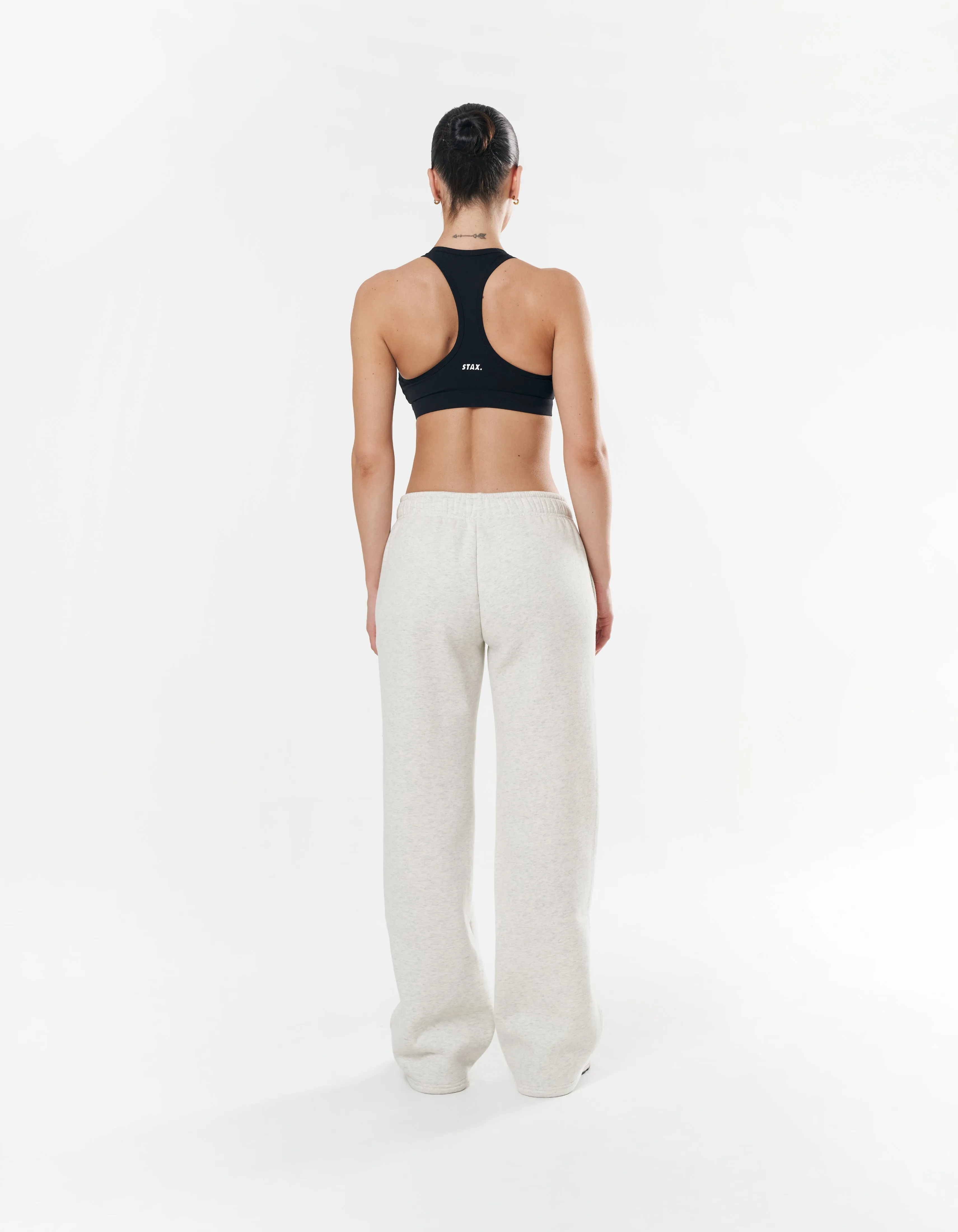 Classic Straight Leg Jogger - Light Grey/Pink