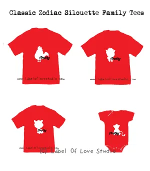 Classic Zodiac Silouette Family Tees (2017)
