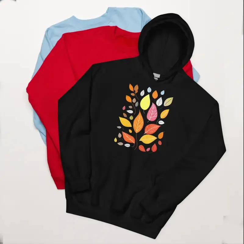 Colorful Leaves Unisex Hoodie for Autumn Leaves
