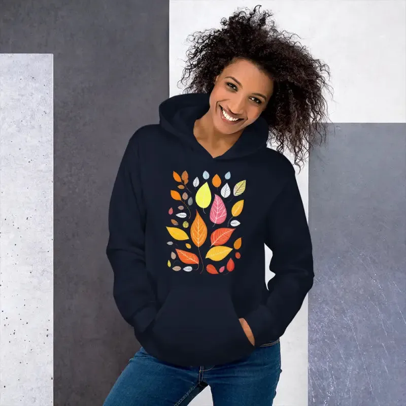 Colorful Leaves Unisex Hoodie for Autumn Leaves