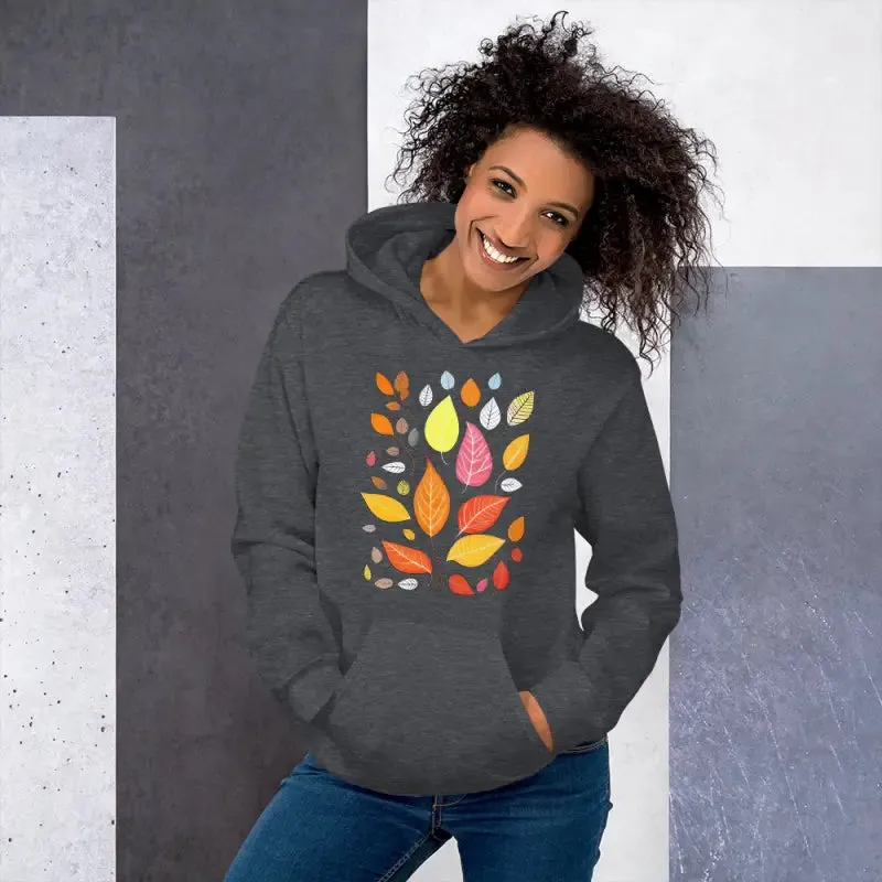 Colorful Leaves Unisex Hoodie for Autumn Leaves