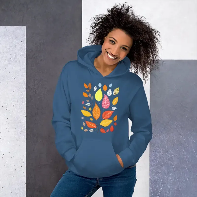 Colorful Leaves Unisex Hoodie for Autumn Leaves