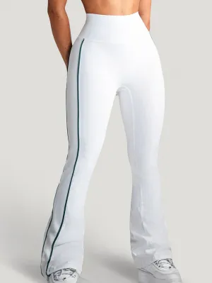 Contrast Contour Line Straight-Leg Pants