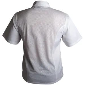 Coolback Press Stud Jacket Short Sleeve White XL Size 48-50