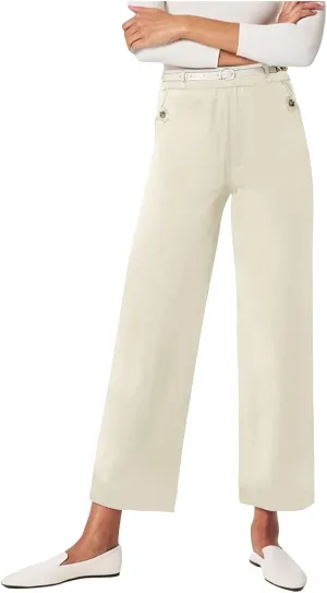 Corduroy Pleated Pants for Women Winter Twill Travel Thermal with Pockets Straight Leg Straight Leg