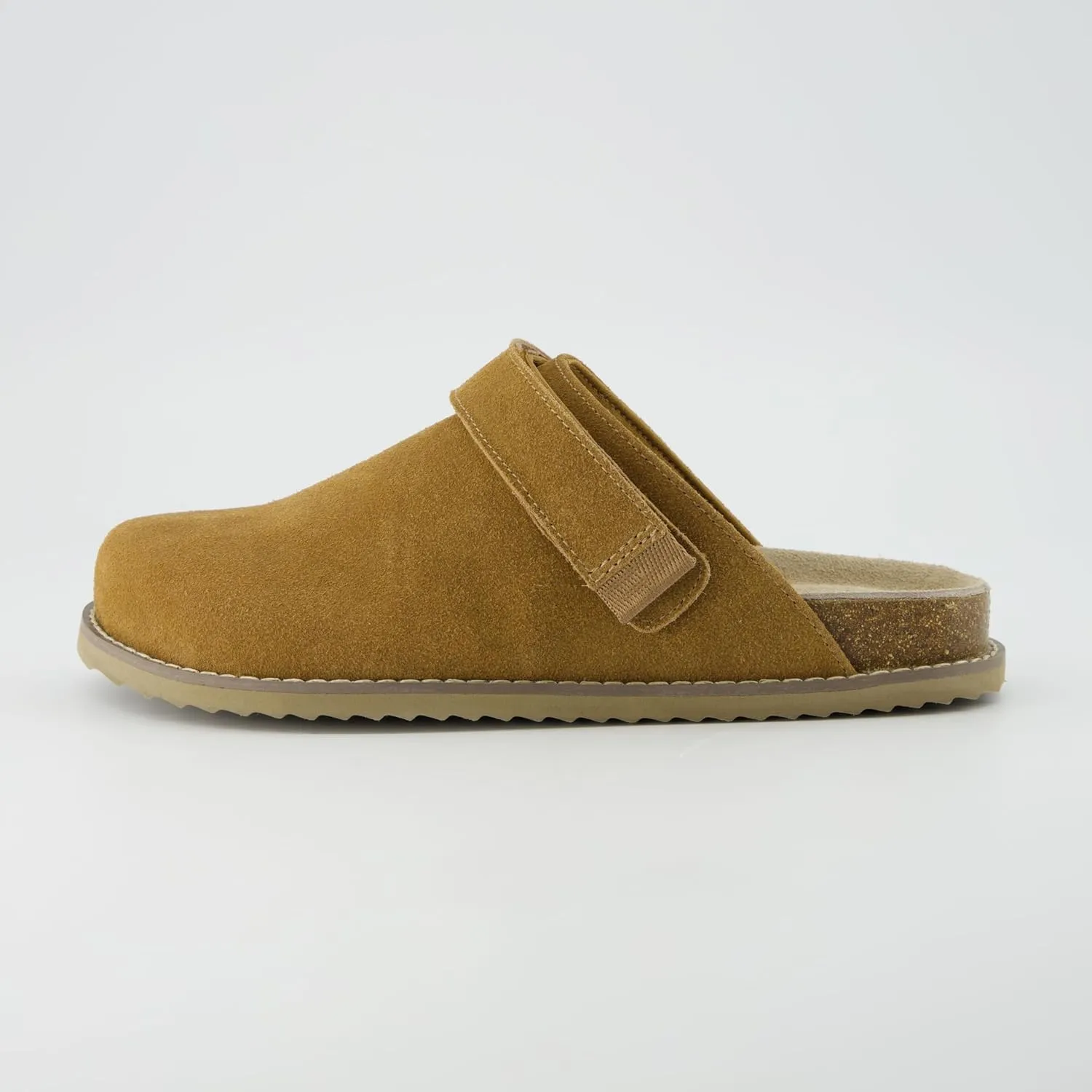 CUSHIONAIRE Women's Boulder Genuine Suede Clog with Swivel Strap  Lightweight EVA Sole, Memory Foam Insole, Wide Widths Available