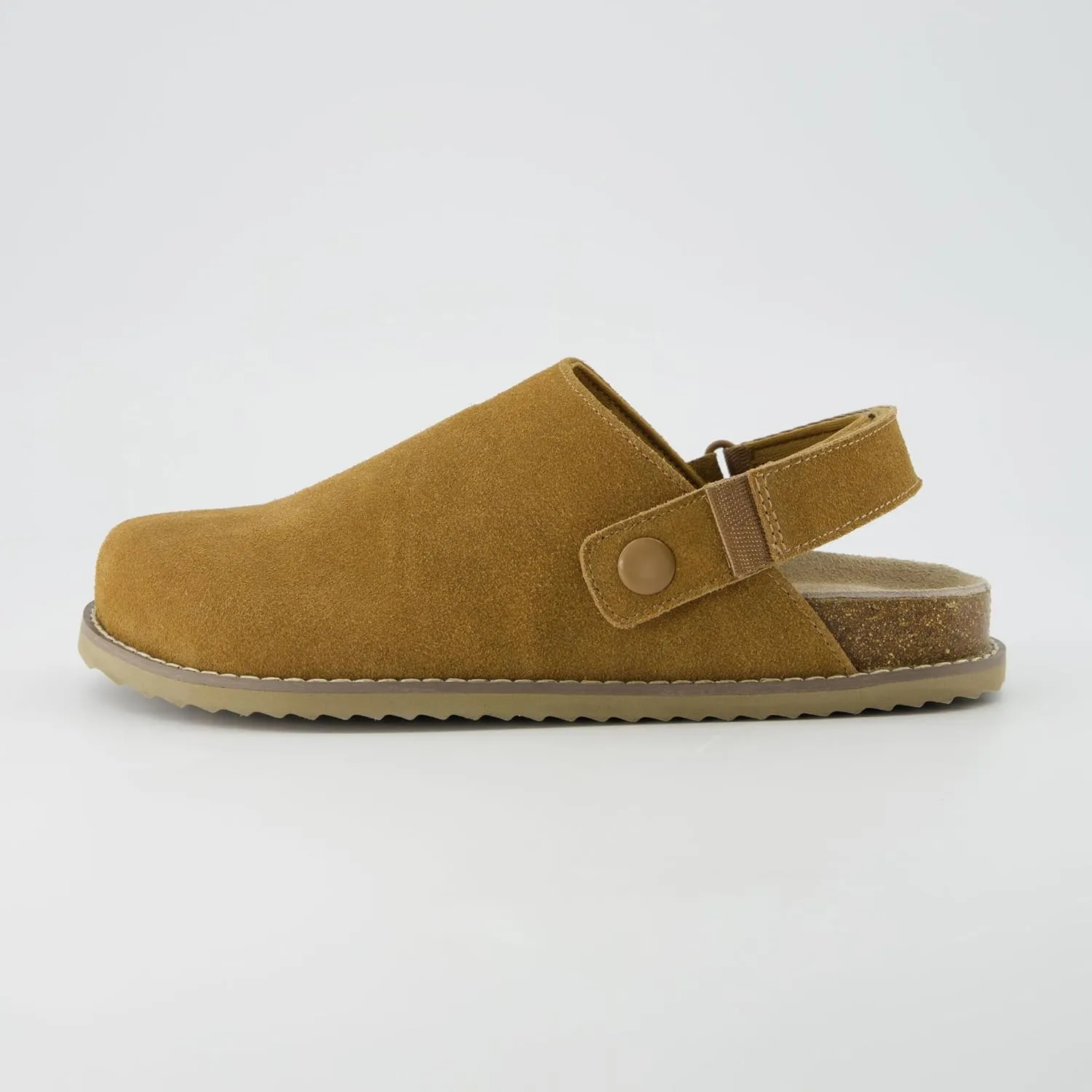 CUSHIONAIRE Women's Boulder Genuine Suede Clog with Swivel Strap  Lightweight EVA Sole, Memory Foam Insole, Wide Widths Available