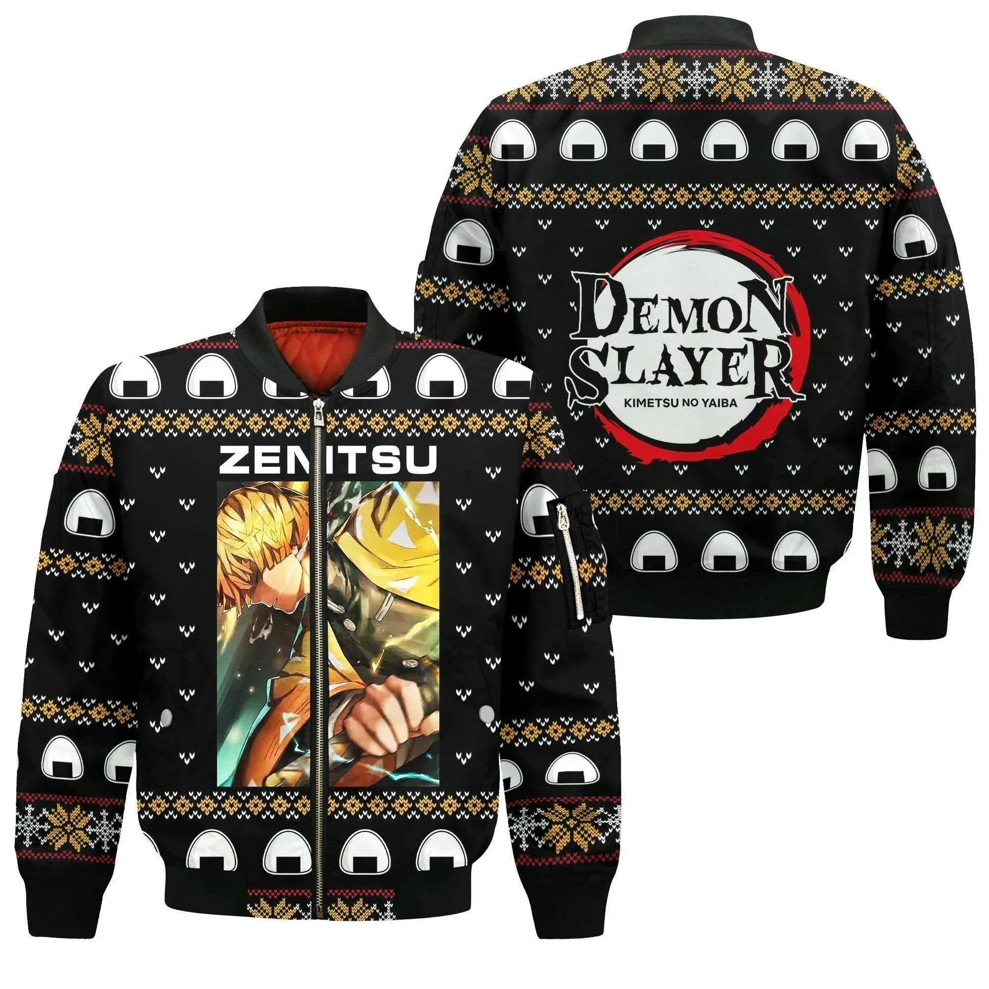 Giftngon - Zenitsu Agatsuma Ugly Christmas Sweater Demon Slayer Anime Custom Xmas Clothes