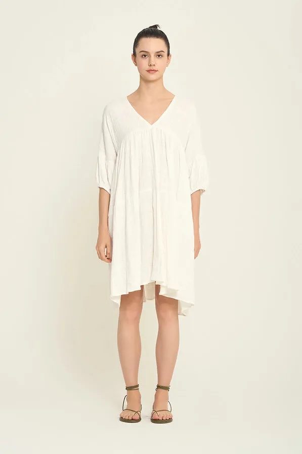 Gingham Gauze Tired Dress