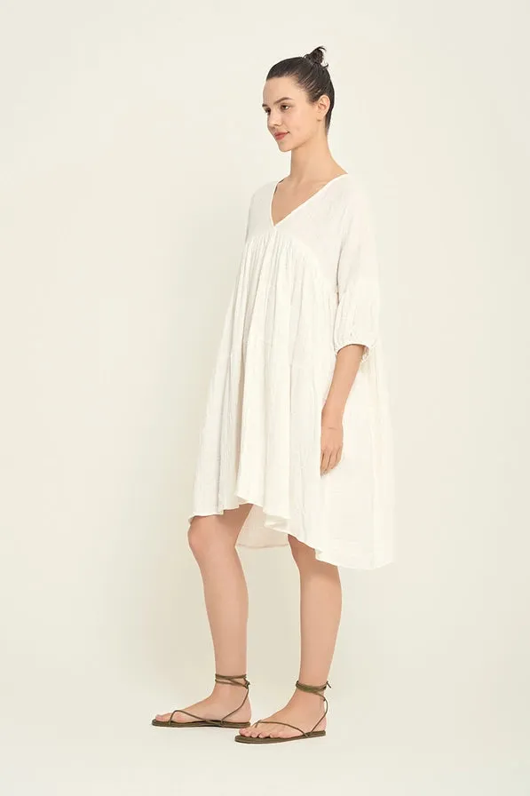 Gingham Gauze Tired Dress