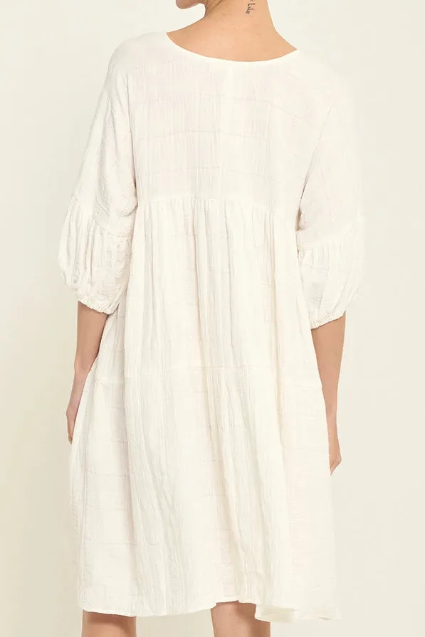 Gingham Gauze Tired Dress