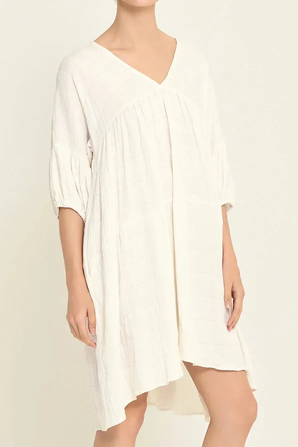 Gingham Gauze Tired Dress