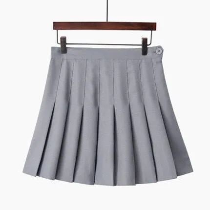 High Waist Pleated Skirt