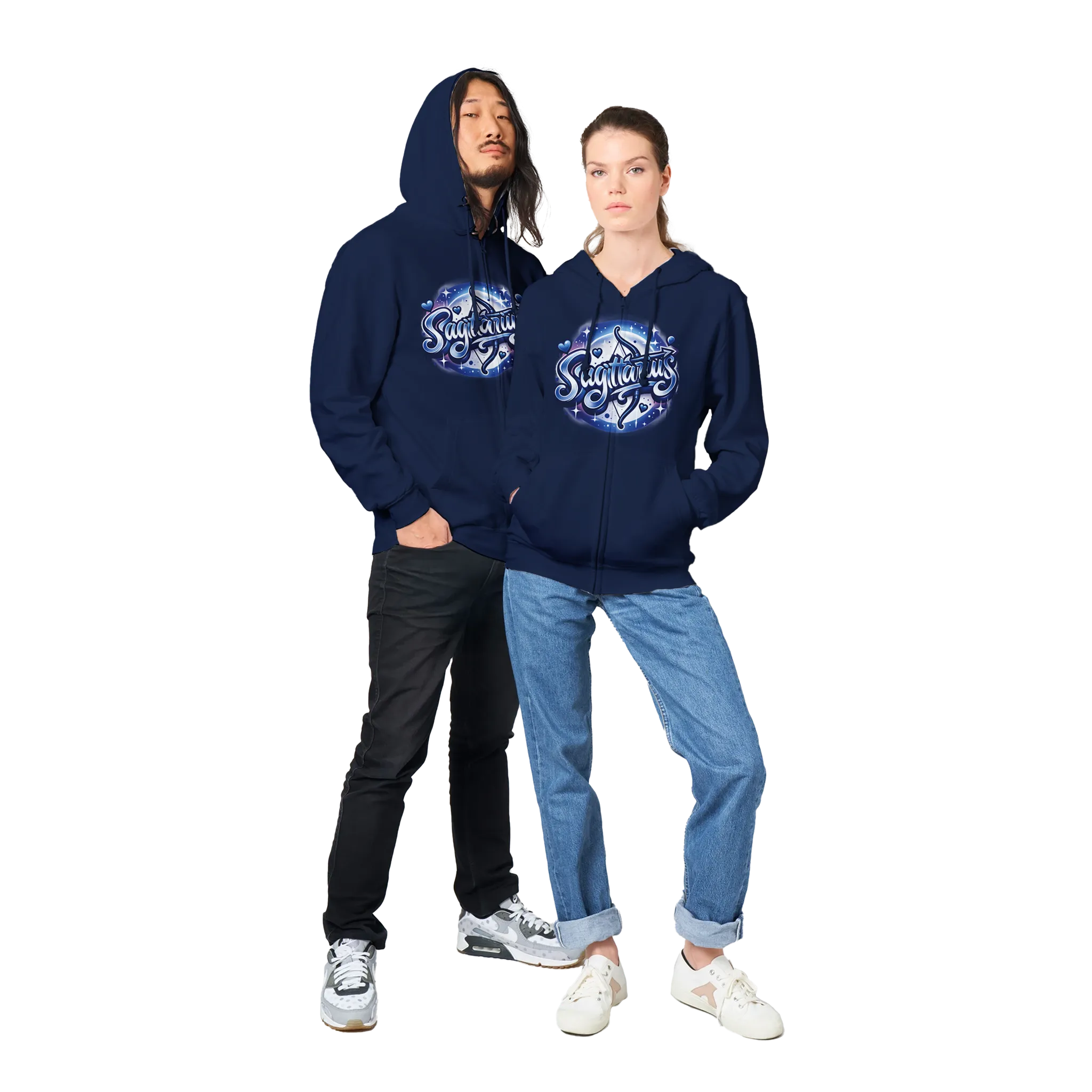 Inspired Zodiac SAGITTARIUS_ Sign/ Premium Unisex Zip Hoodies