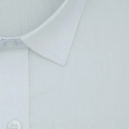 Men's 100% Cotton Self Design Full Sleeves Shirt (White)
