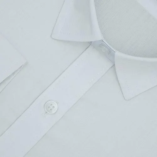 Men's 100% Cotton Self Design Full Sleeves Shirt (White)