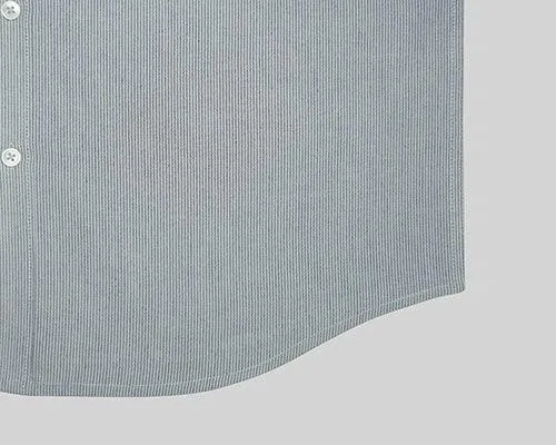 Men's 100% Cotton Self Design Half Sleeves Shirt (Blue)