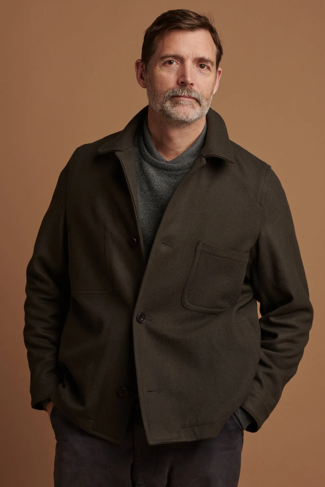 Men's Arthur Wool Chore Jacket - Drab