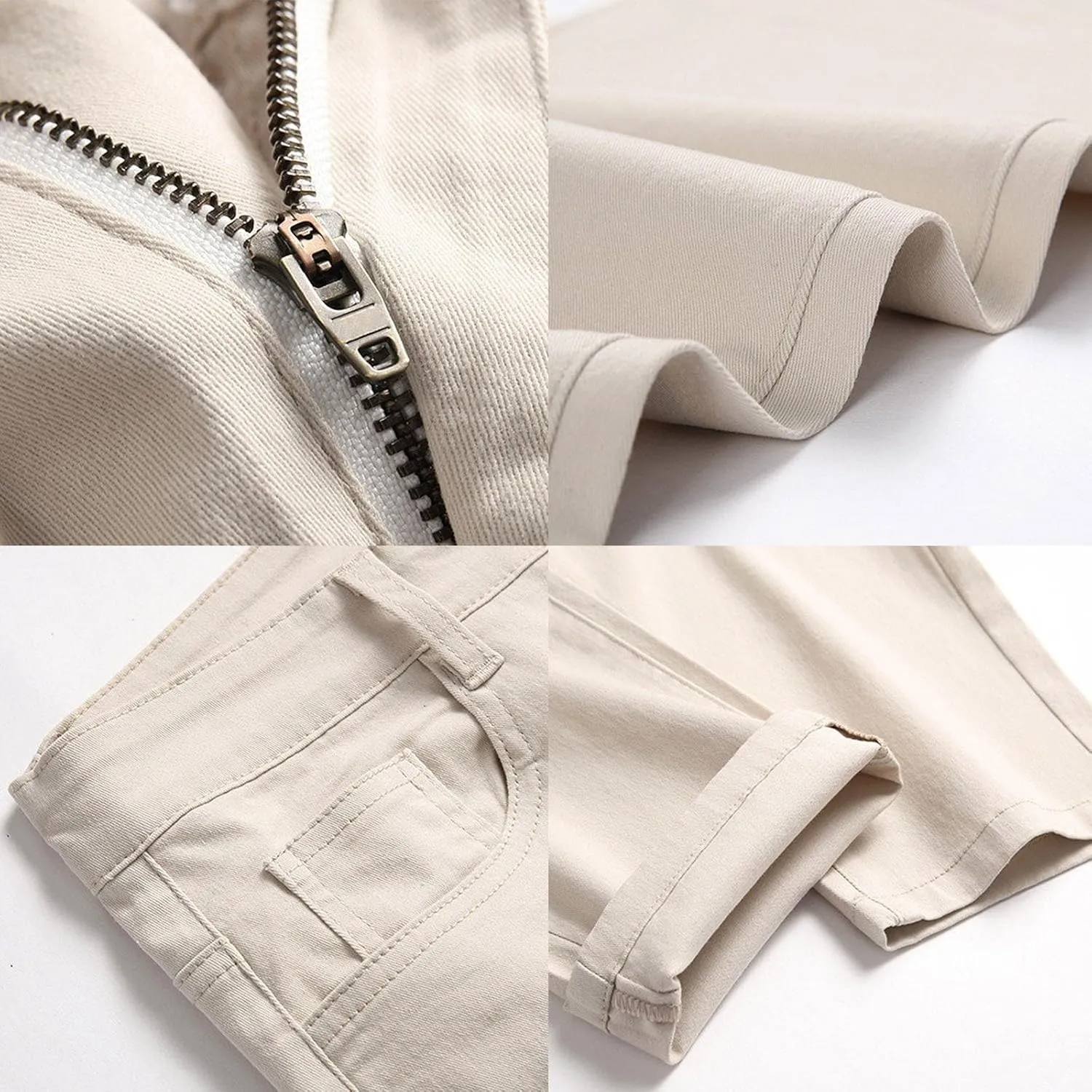 Mens Pants Jeans Slim Fit Loose Fit Straight Leg Jeans Comfortable Flexible Denim Pants Hip Hop Streetwear