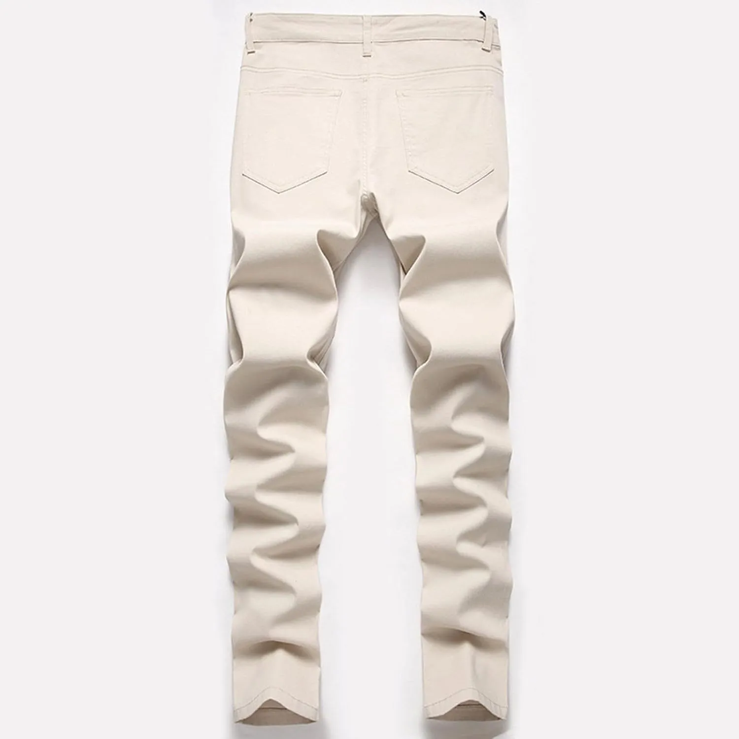 Mens Pants Jeans Slim Fit Loose Fit Straight Leg Jeans Comfortable Flexible Denim Pants Hip Hop Streetwear