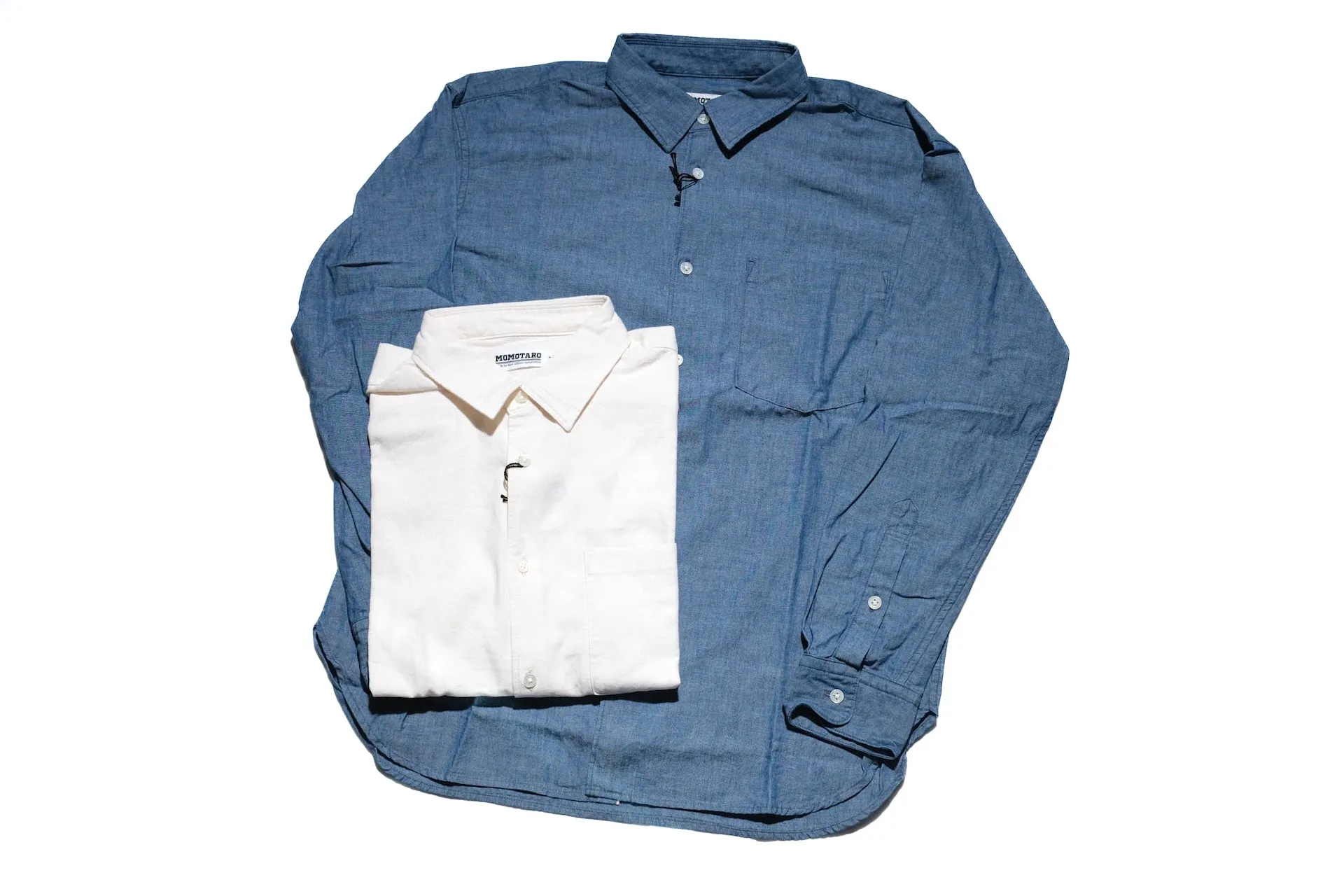 Momotaro 5oz Selvage Chambray Oxford Shirt (Natural)