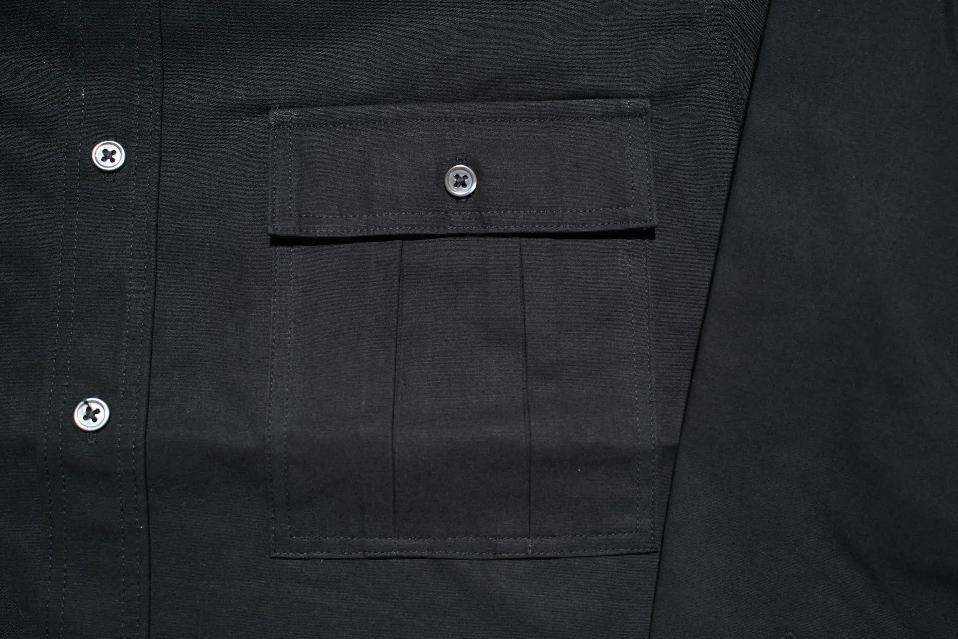 Momotaro 8oz Duck Canvas Military Style Workshirt (Black)