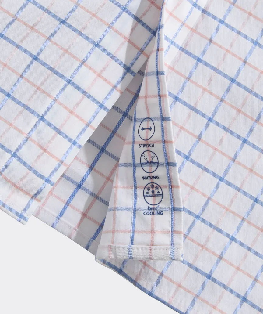 Moorings Tattersall Performance Cotton Shirt