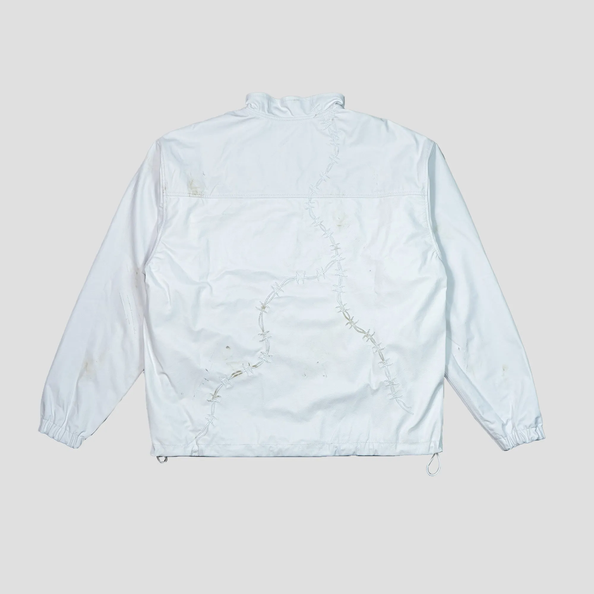 MOTORCYCLE ACCIDENT LEATHER QUARTER ZIP
