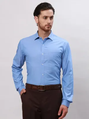 Park Avenue Men Blue Slim Fit Fil-A-Fil Cotton Shirt