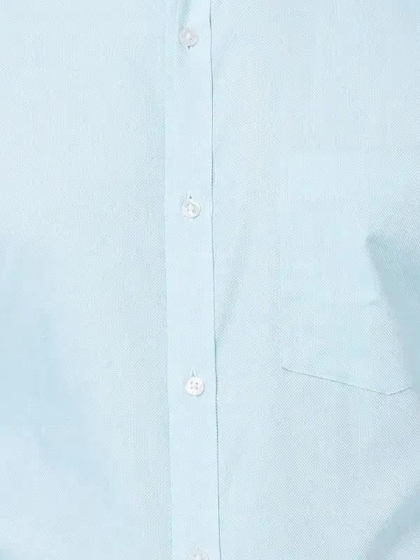 Park Avenue Men Blue Slim Fit Structure Cotton Shirt