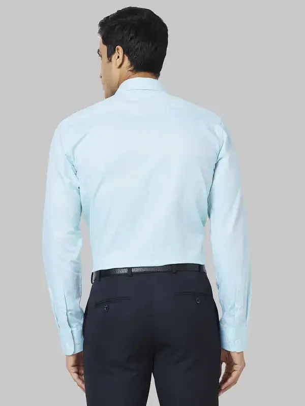 Park Avenue Men Blue Slim Fit Structure Cotton Shirt