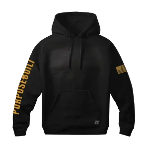 PB Logo Hoodie, Black & Tan